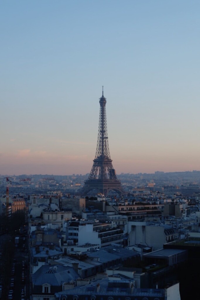 Eiffel Tower at dusk